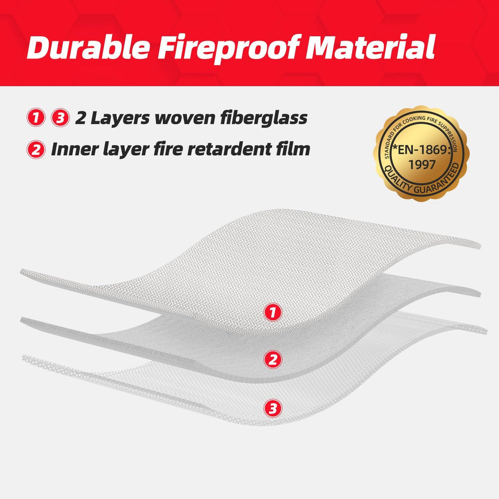 LaSyL Blanket Emergency for Home, 40" x 40"(Pack of 6), Fire Supres...