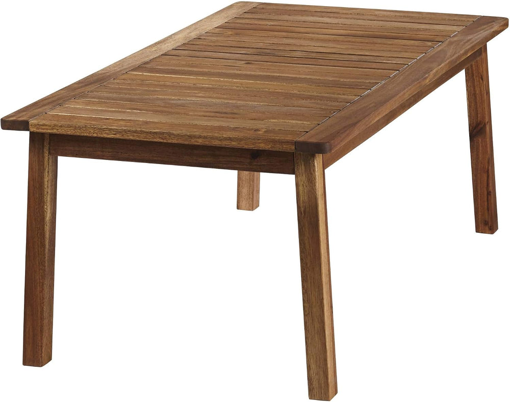 Perry Farmhouse Rustic Acacia Wood Rectangular Outdoor Coffee Table 43 1/4&qu...