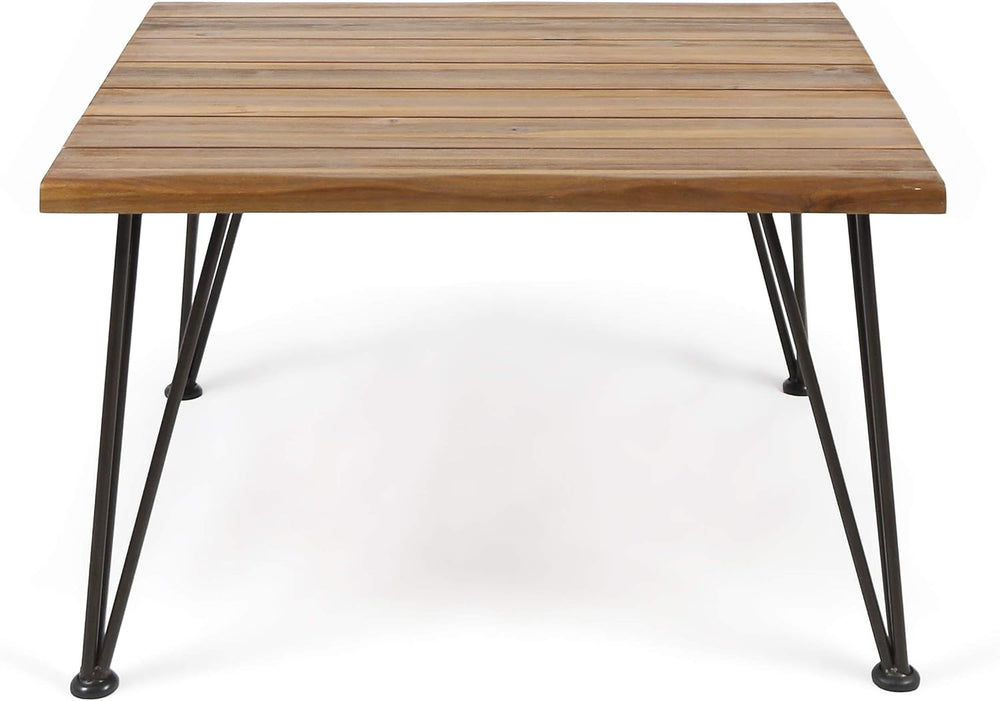 Christopher Knight Home Zion Outdoor Industrial Acacia Wood Coffee Table with...