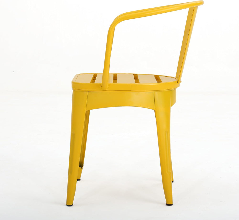 Christopher Knight Home Colmar Outdoor Iron Bistro Set, 3-Pcs Set, Matte Yellow