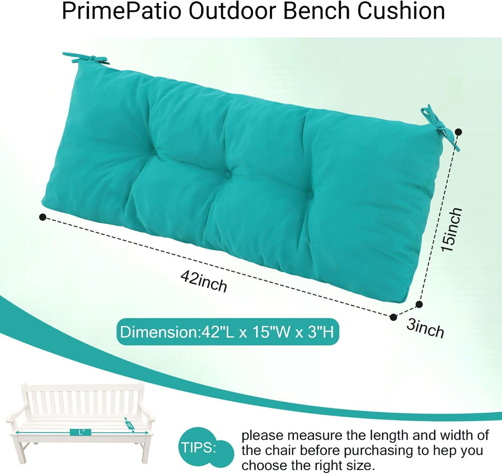 Outdoor Bench Cushion Waterproof, Tufted Bench Seat Cushion