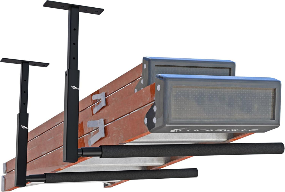 TRUSOON Ceiling Ladder Rack, 150 lbs Garage Storage, Adjustable