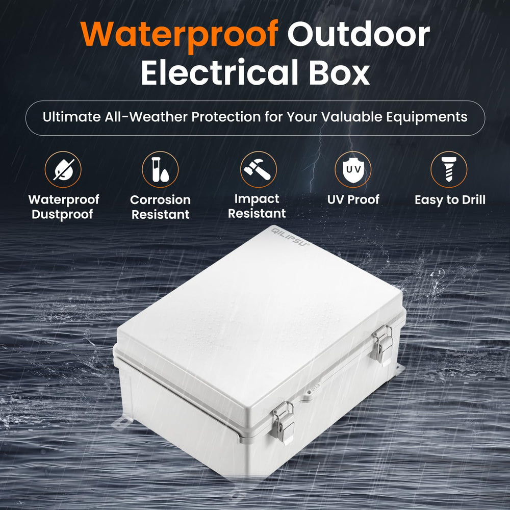 QILIPSU Outdoor Electrical Box Waterproof Junction Box 14.6"x10.6"x...