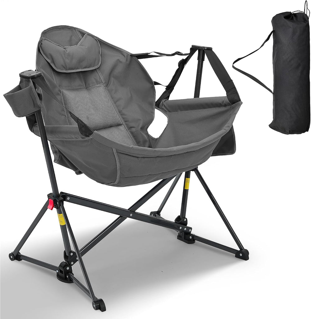 Hammock Camping Chair, Foldable Portable Rocking Chairs for Adults Outside Sw...