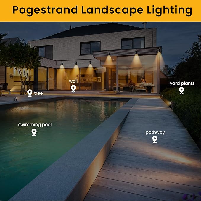 Low Voltage Landscape Lighting,10 Pack Outdoor LED Landscape Spotlights with ...