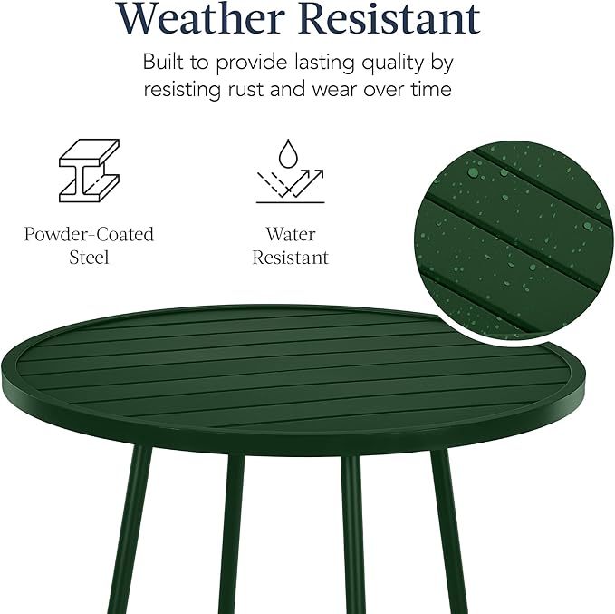Best Choice Products 3-Piece Patio Dining Set, Bar Height, Outdoor Bistro Set...