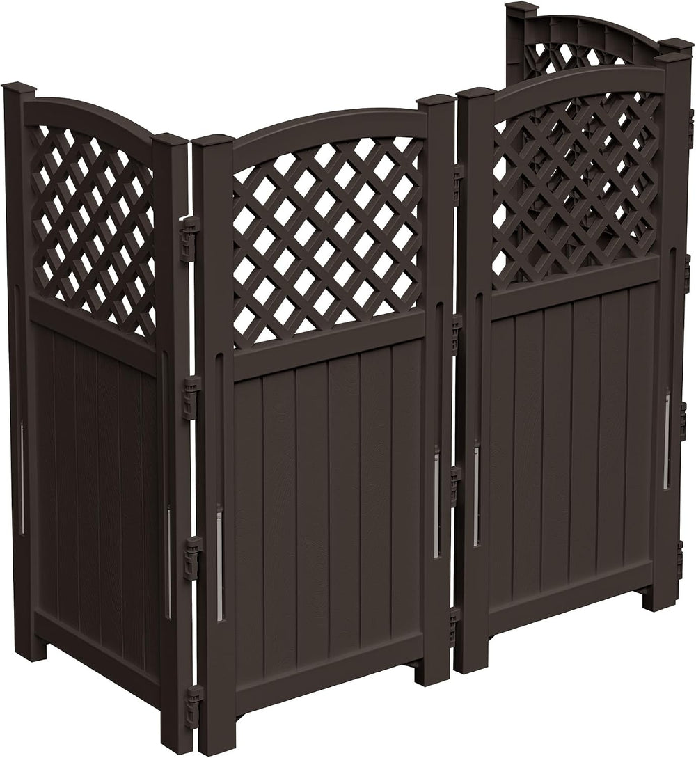 Devoko Resin Outdoor Privacy Fence, 4 Privacy Screen Panels