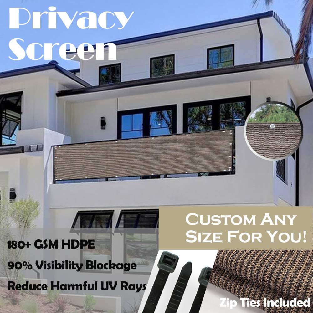 Alion Home© Elegant Privacy Screen Fence Mesh Windscreen for Backyard Deck Pa...