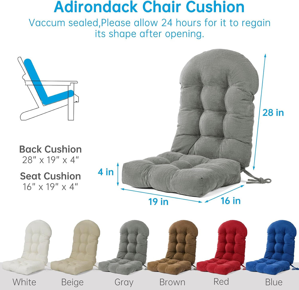 Rocking Chair Cushion 44x19x4 Non-Slip Indoor Adirondack Chair pad