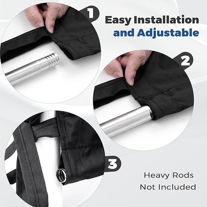 Universal Waterproof Pergola Canopy Shade Cover Replacement - 17'x6.8'...