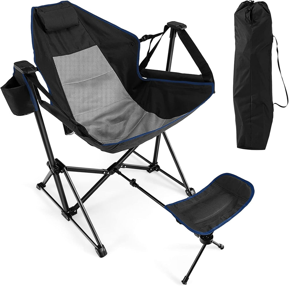 DORTALA Swinging Hammock Chairs for Camping, Rocking Camp Chair w/Retractable...