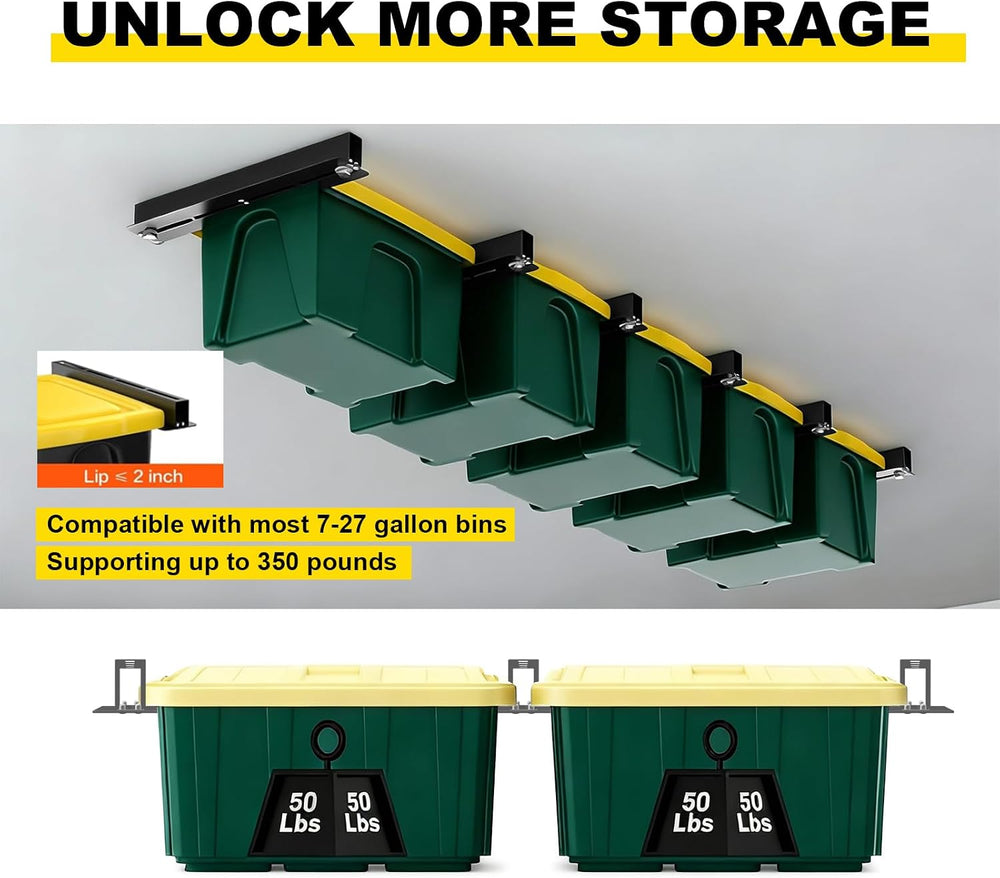 4 Pack Overhead Garage Storage Racks, Heavy Duty Ceiling Storage Rack