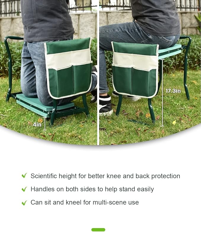 Garden Kneeler and Seat Heavy Duty, Upgraded Widened and Thickened Gardening ...