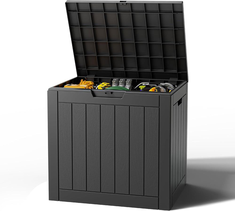 Outdoor Storage Box, Resin Deck Boxes Indoor and outdoor, Waterproof Storage ...