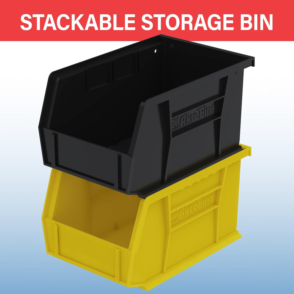 Akro-Mils 30237 AkroBins Plastic Storage Bins, 9"x6"x5", Blue,...