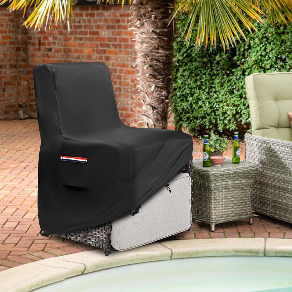 Outdoor Recliner Cover Waterproof,600D Heavy Duty Waterproof Patio Chair Cove...