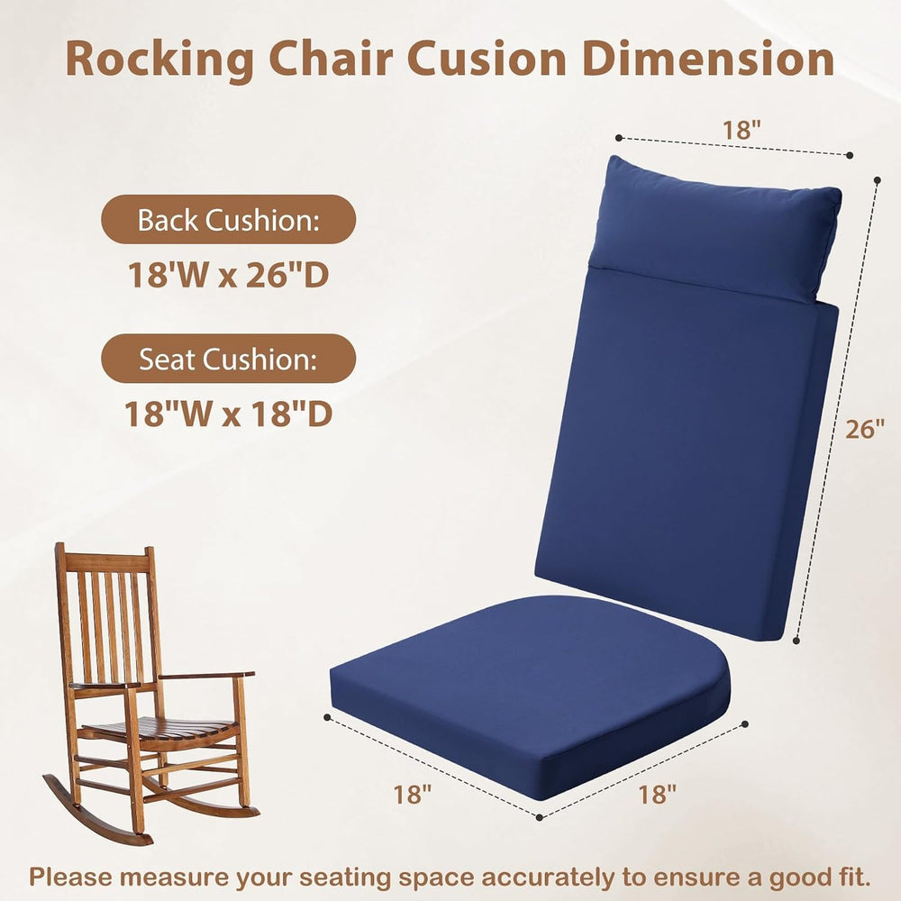 Waterproof Rocking Chair Cushions Outdoor & Indoor