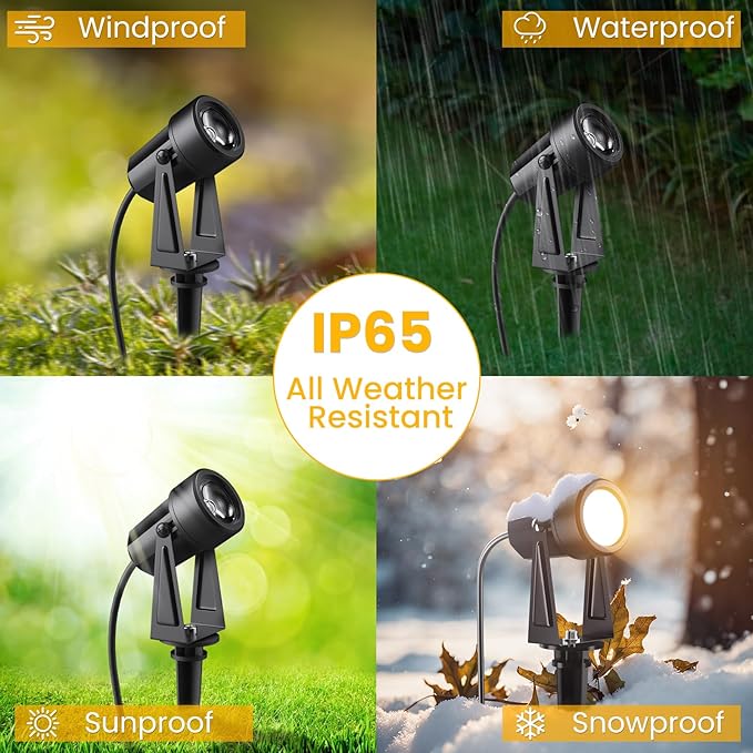 Low Voltage Landscape Lighting,10 Pack Outdoor LED Landscape Spotlights with ...
