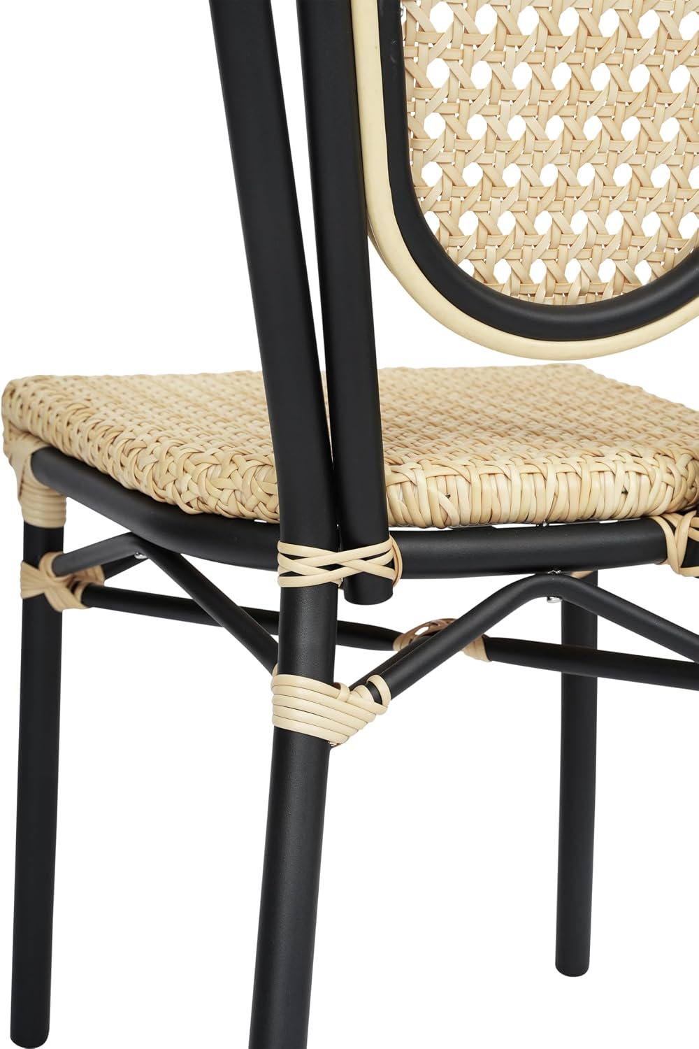 Flash Furniture Aluminum Indoor/Outdoor Stackable Chair, Natural, 2-Pack
