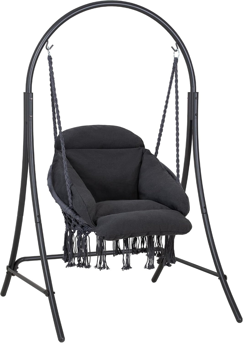 ANOW Hanging Swing Chair with Stand Included, Heavy Duty Hammock Chair with S...