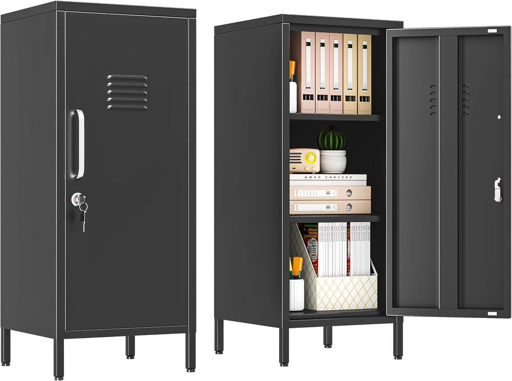 36" Metal Storage Lockers Cabinet for Employees with 1 Lockable Door and...
