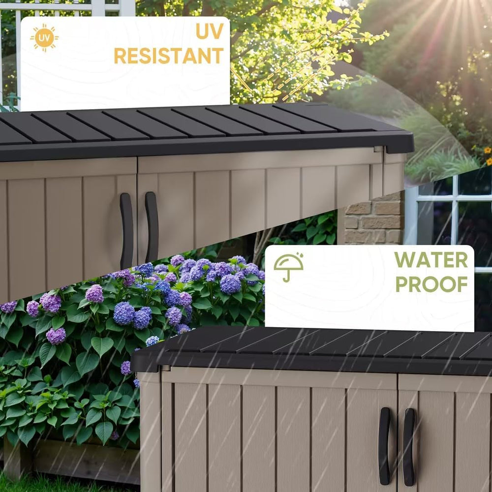 Devoko Outdoor Storage Cabinet 50 Cu Ft with Lockable Doors, Vertical Storage...