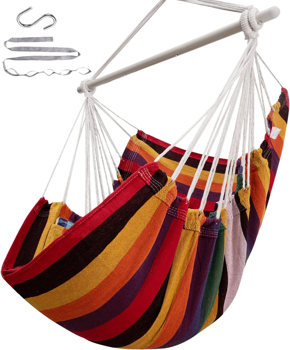 ADVOKAIR Hammock Chair Swing 500lbs Steel Bar Multi-Size Bedroom&Porch