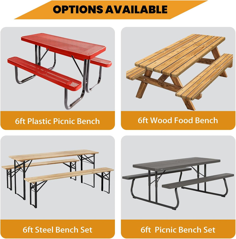 2 Pack (72×12×2Inch) Picnic Table Bench Cushions, Outdoor Furniture Cushions ...
