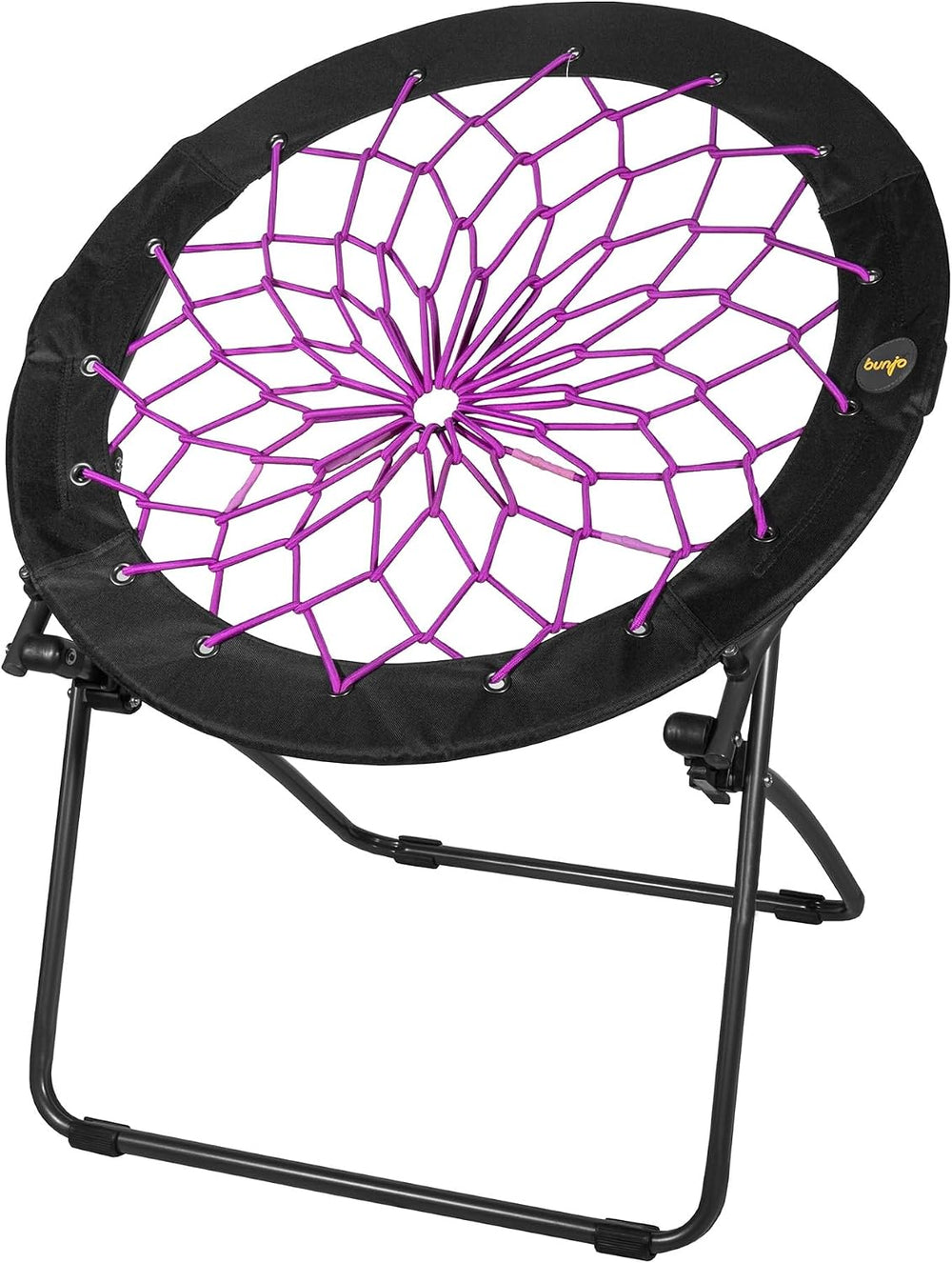 Foldable 29" Bunjo Bungee Chair, Plum Jam (Pack of 1) - Lightweight Coll...
