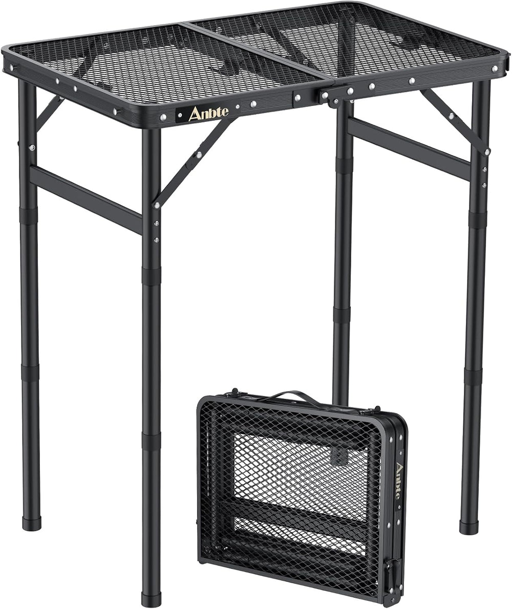 2 ft Folding Grill Table, Aluminum Camping Table 3 Heights Max 27.5"