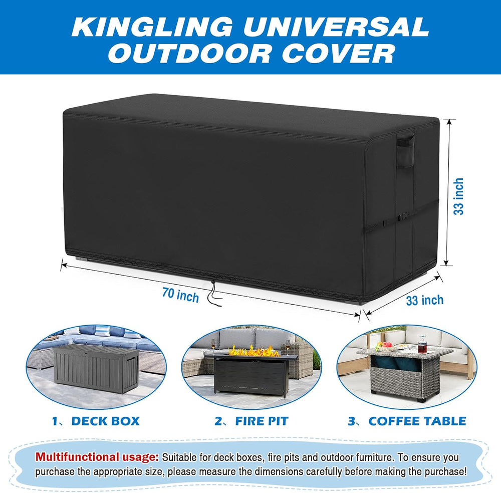 Kingling Deck Box Covers 70 Inch for 260 Gallon Deck Box