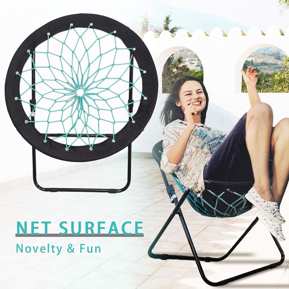 CampLand Bunjo Bungee Dish Chair-Versatile Folding Chair with Fun Bouncy Desi...