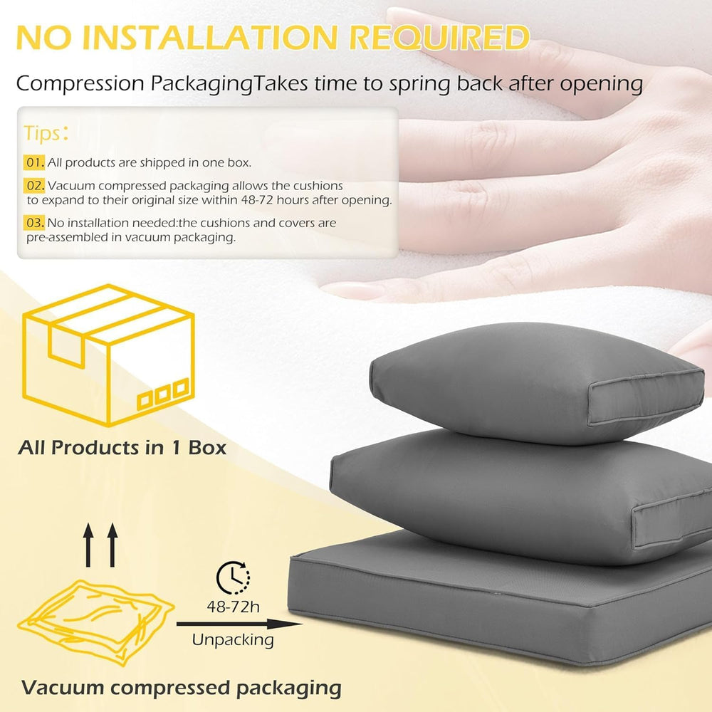 HOMREST Outdoor Replacement Cushions for Patio Furniture,Water-Repellent Sofa...