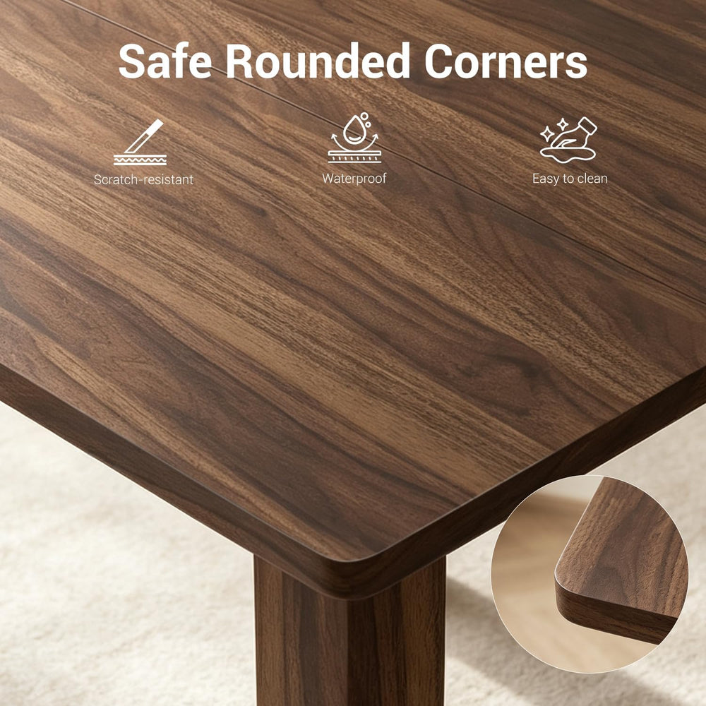 31.5" Square Dining Table Set for 2, with 2 Walnut Metal Legs Dining Chairs