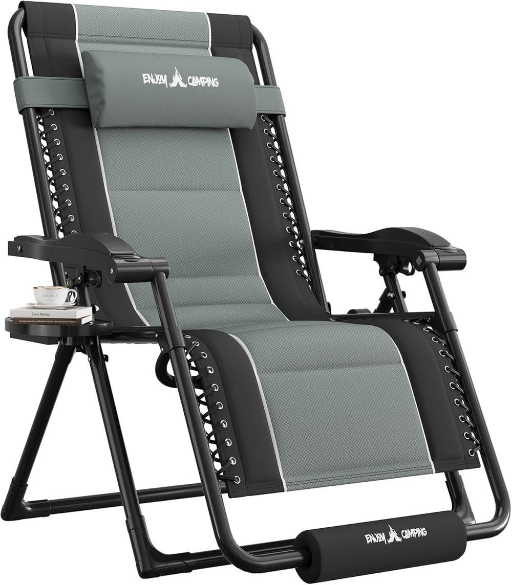 UDPATIO Oversized Zero Gravity Chair Outdoor Patio Folding Recliner | 33in Ad...