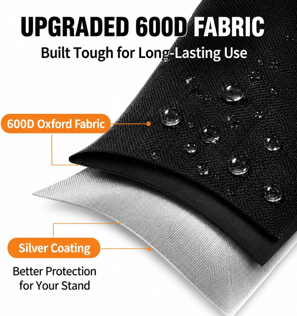 600D Waterproof Hammock Cover for 11-12FT Stand, Heavy Duty Outdoor