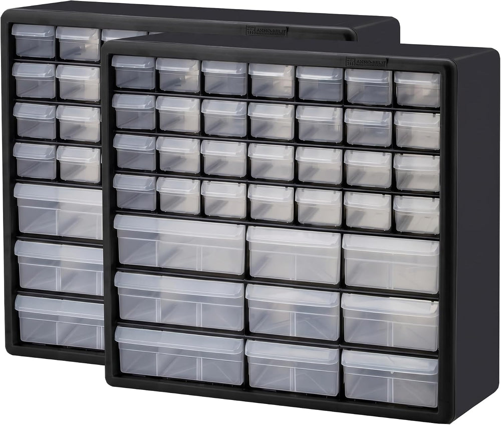 Akro-Mils 44-Drawer Plastic Drawer Storage Cabinet for Garage Organization, B...