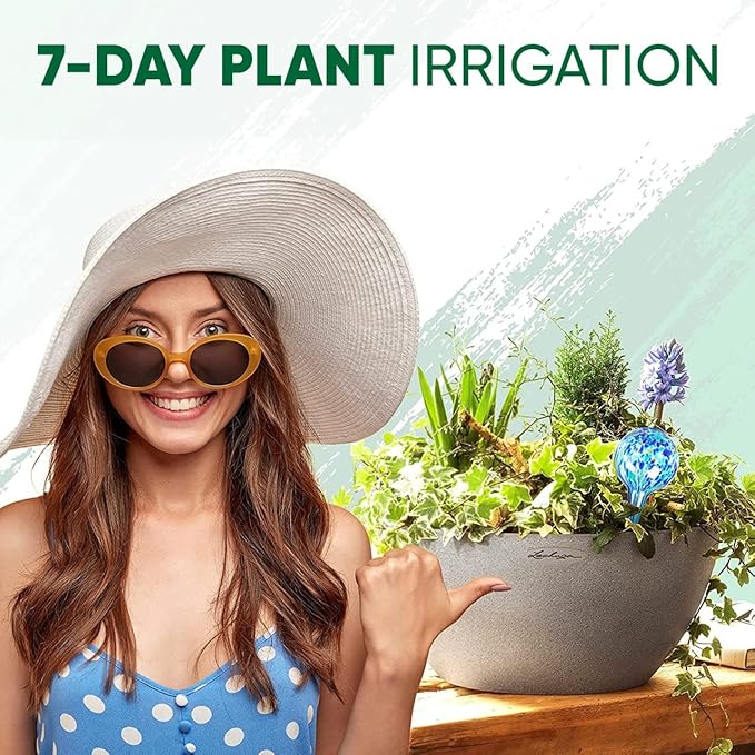 Plant Watering Globes Set of 4 - Large Self Watering Globes for Indoor & ...