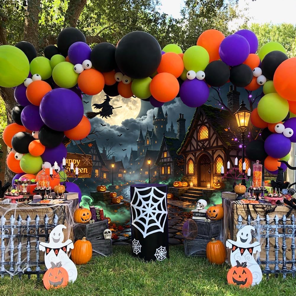 12x10ft Halloween Backdrop Haunted House Halloween Backdrop for Photography