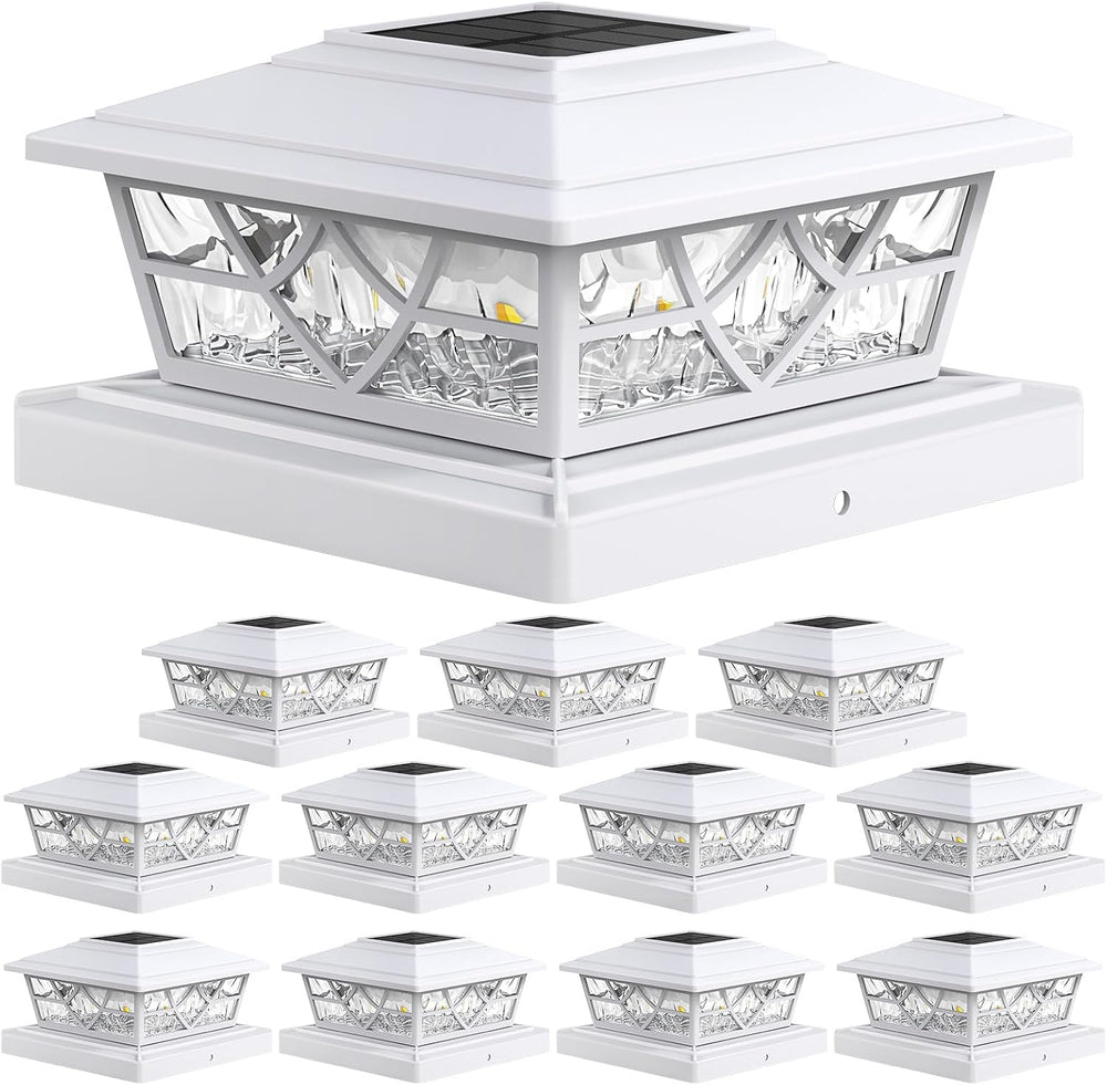 APONUO Solar Post Cap Lights 4x4 5x5 6x6, IP64 Waterproof