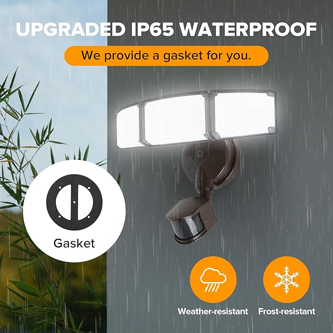 LUTEC 2 Pack 72W 7500LM LED Security Lights Motion Sensor Light Outdoor, 5000...