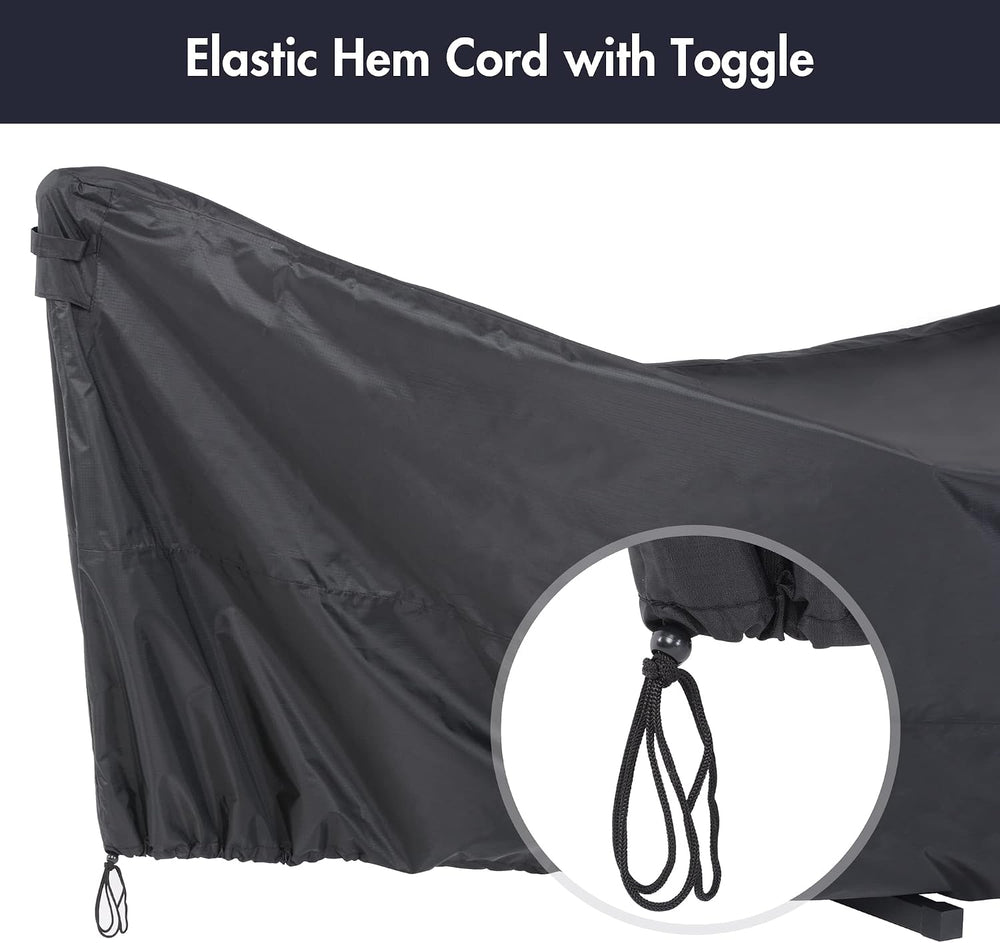 ANOW Heavy Duty Waterproof Hammock Cover for 12FT Stand, Grid Black