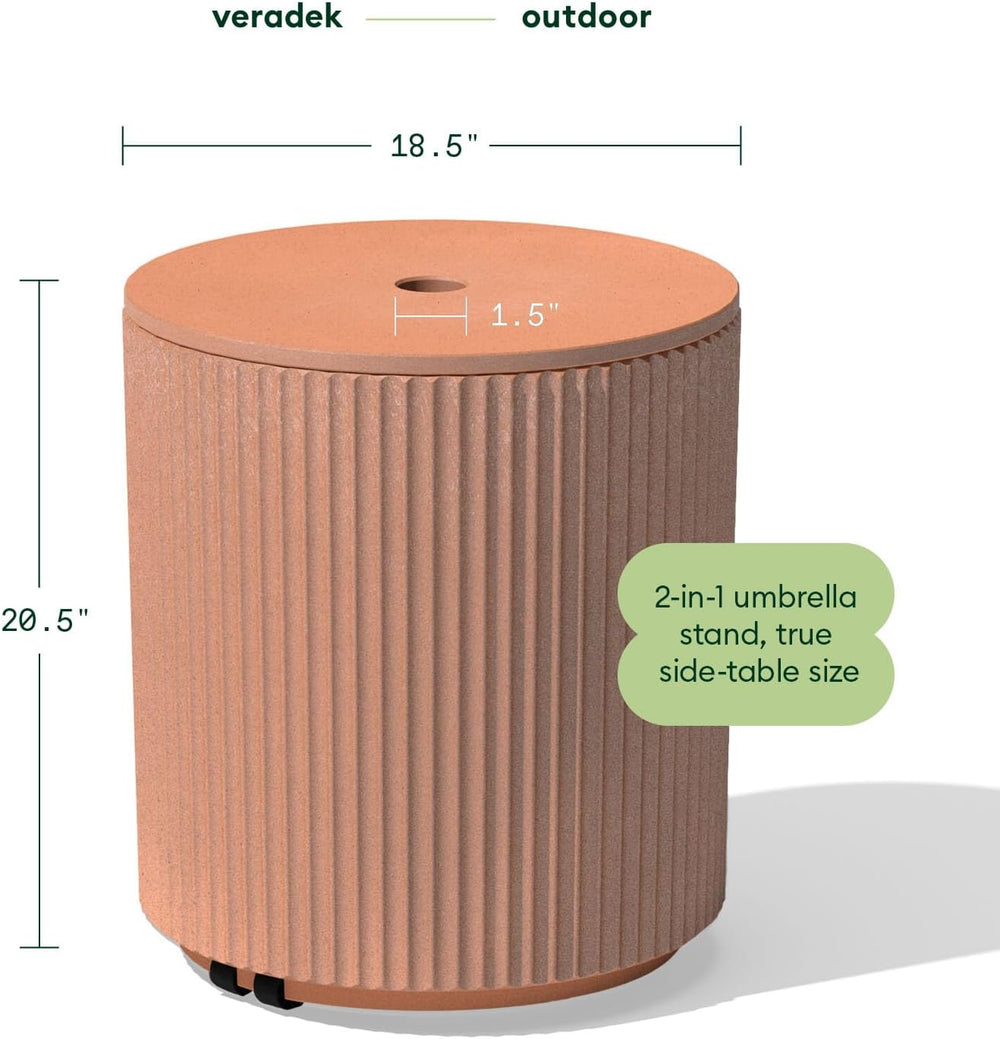 Terracotta Demi Shade Side Table by Veradek