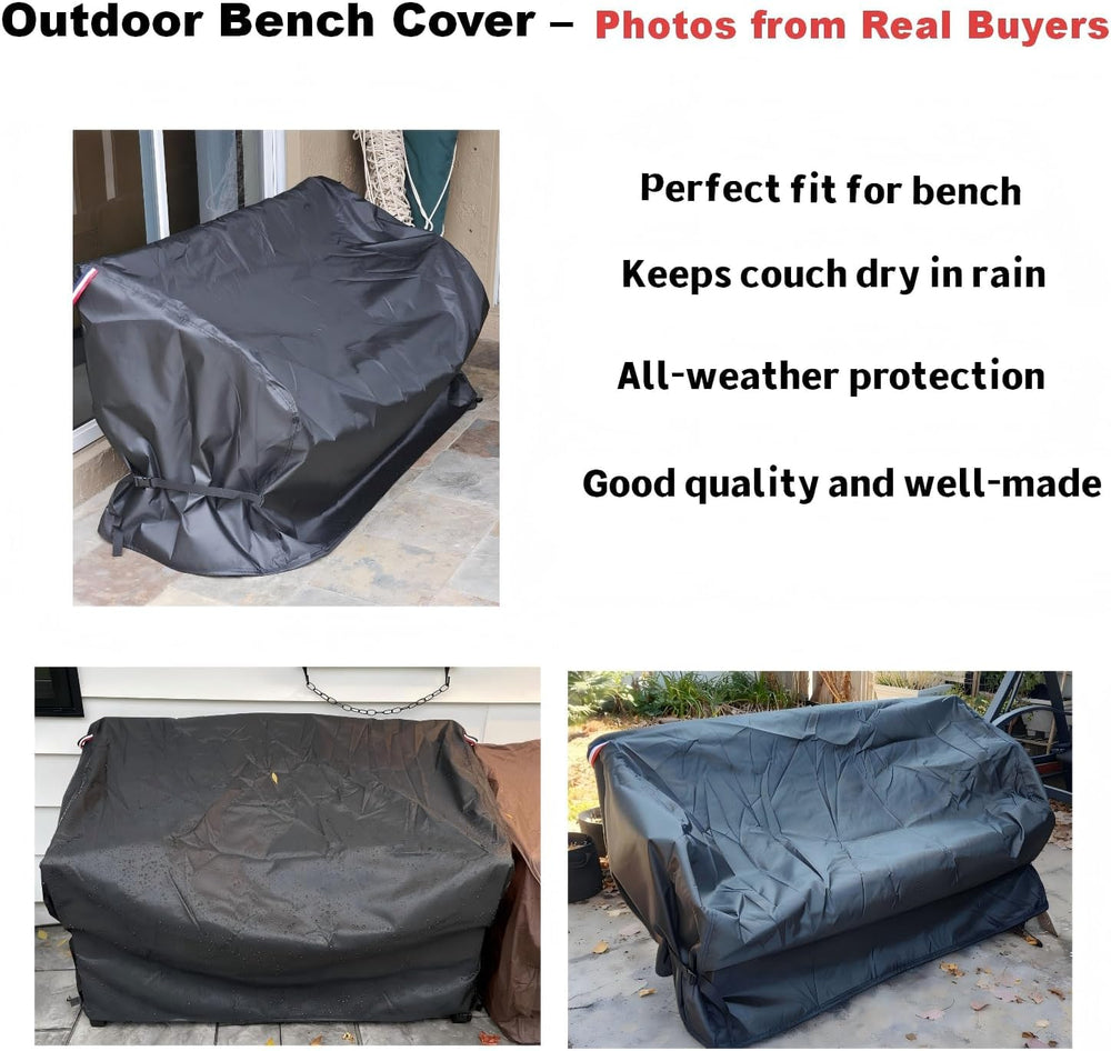 53" Outdoor Garden Bench Cover, Waterproof 2-Seater Loveseat Cover