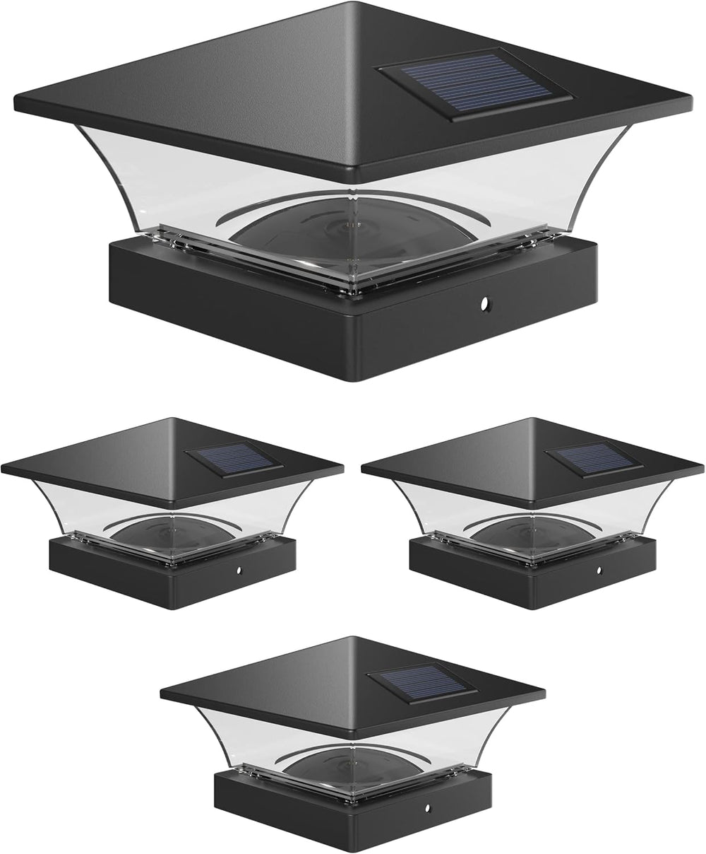 Davinci Lighting Classic Solar Outdoor Post Cap Lights - 4x4 5x5 6x6 - Bright...