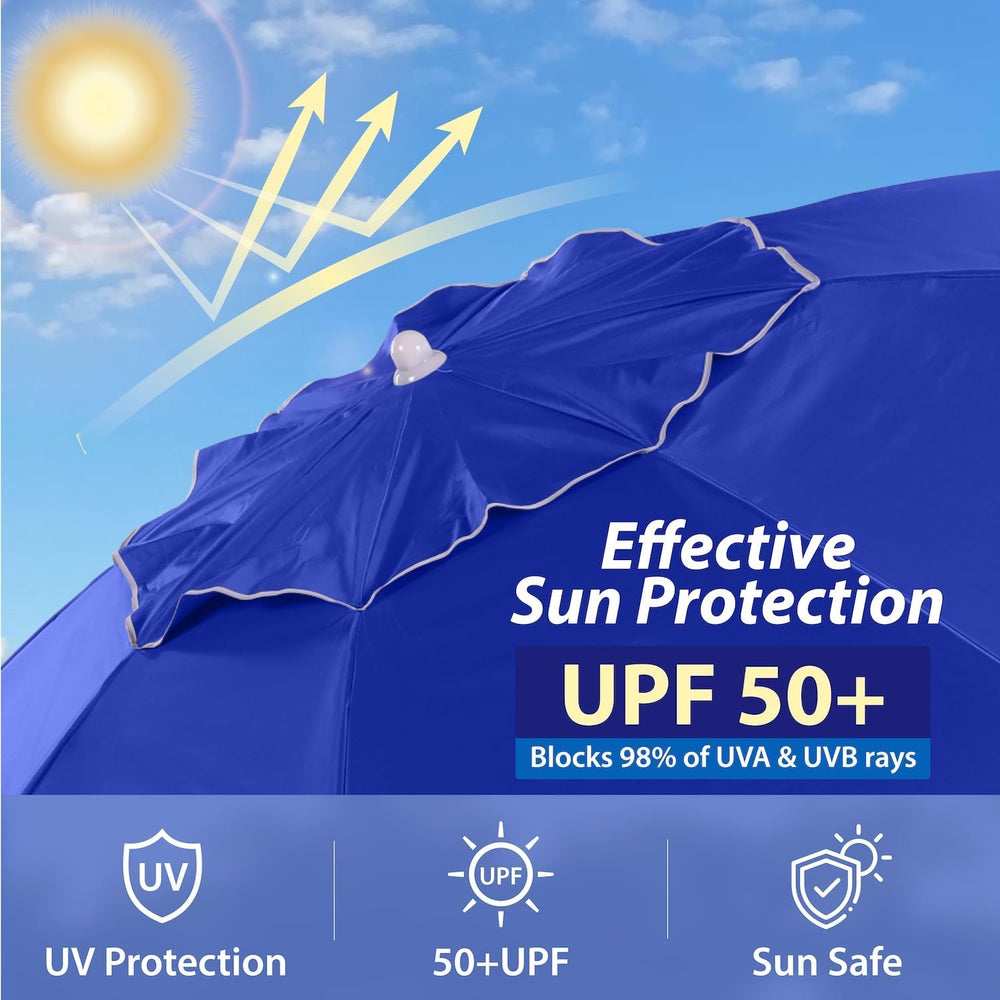 AMMSUN Shade Umbrella, Premium Portable Umbrella with Stand, 6.5ft Lightweigh...