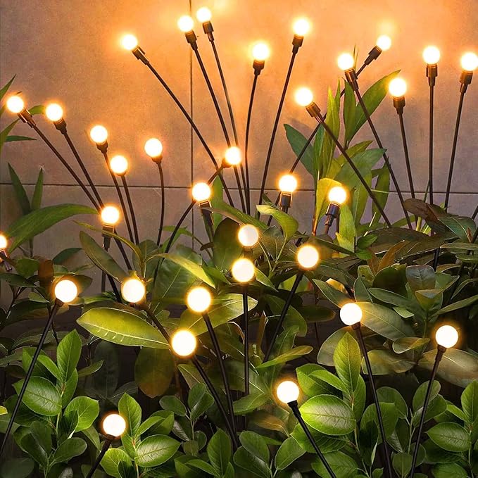 Solar Garden Lights Outdoor, 10 Pack 60LED Waterproof Solar Powered Lights fo...