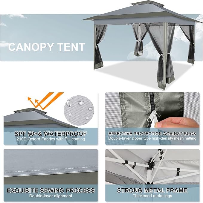 COBIZI 12x12 FT Pop up Gazebo on Clearance Outdoor pop up Canopy Tent,carpas ...