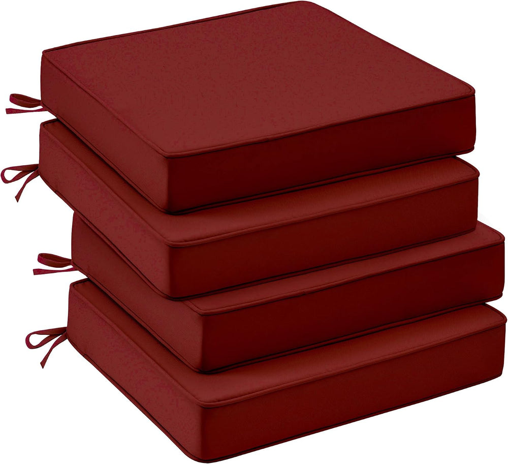 UNIKOME Outdoor Chair Cushions Set of 4, Water Resistant Patio Seat Cushions ...