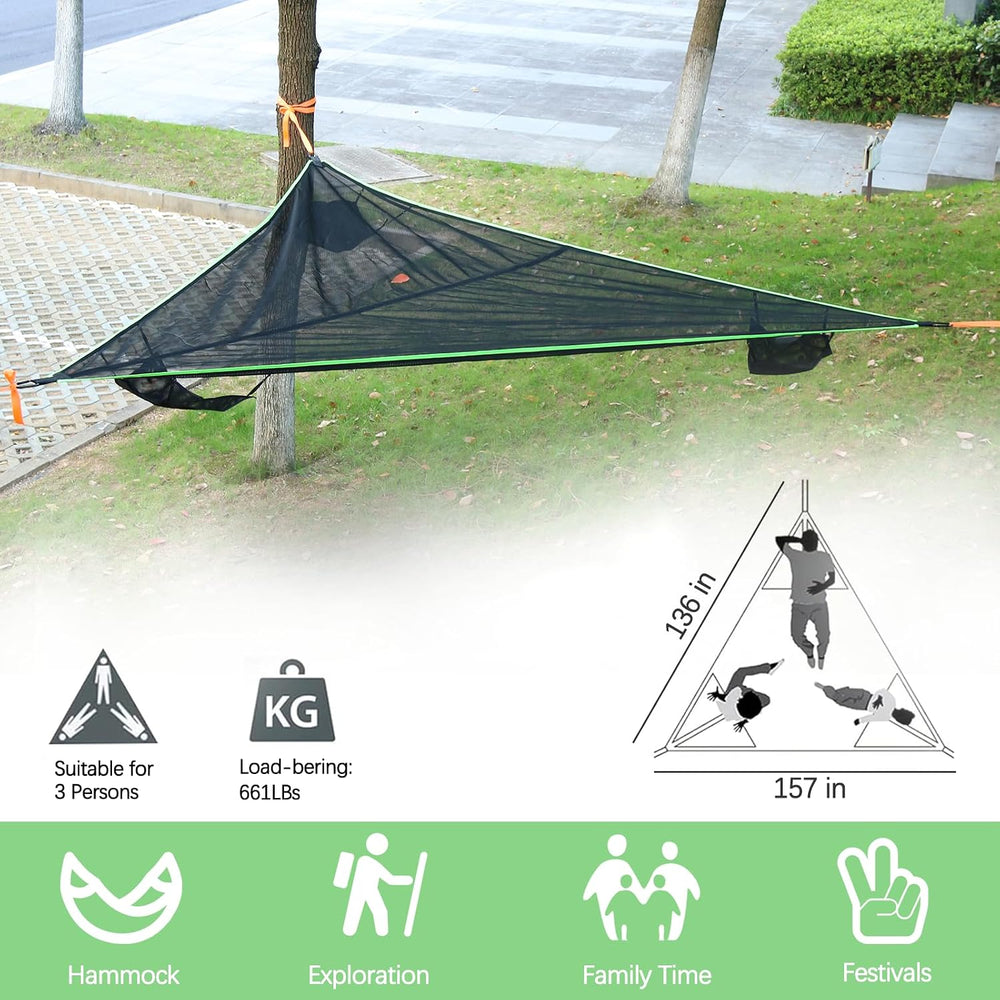 Triangle Hammock 13ft Camping Hammock for Outside Portable Outdoor Travel Mul...